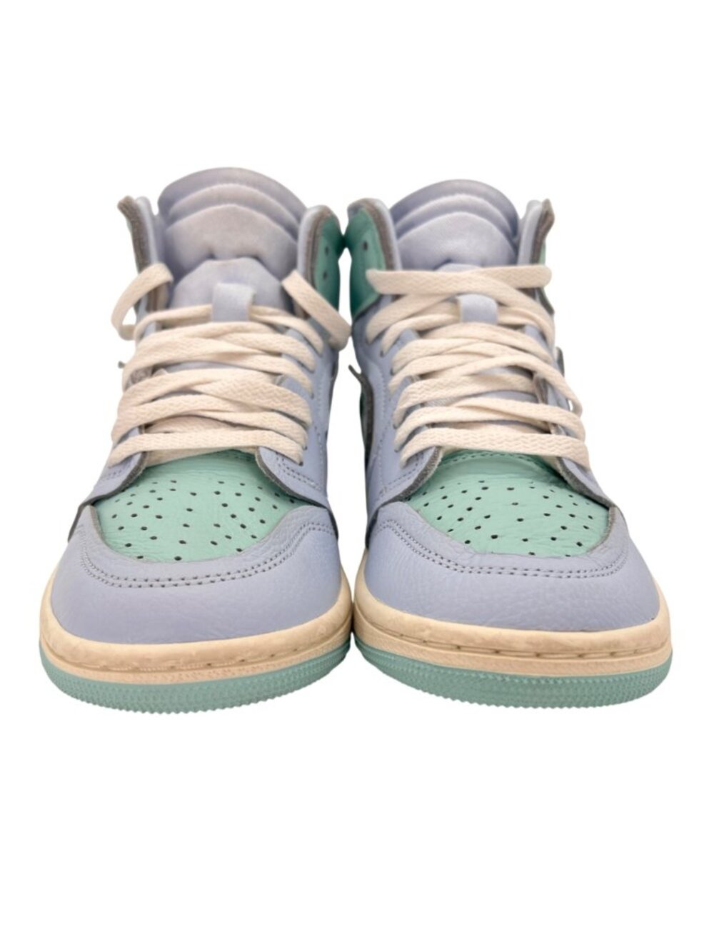 Nike Air Jordan 1 Retro High OG Sneakers Womens Shoes 8 Ice Blue & Mint Green - Picture 6 of 14